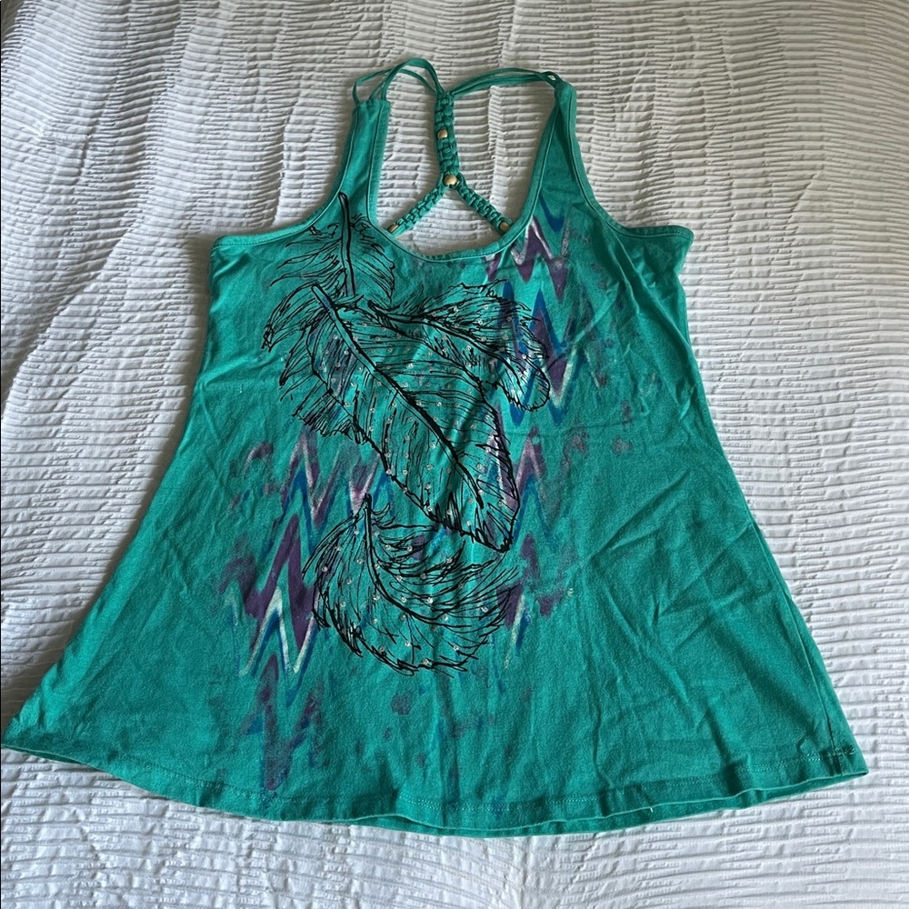 Dots Turquoise Sleeveless Top
